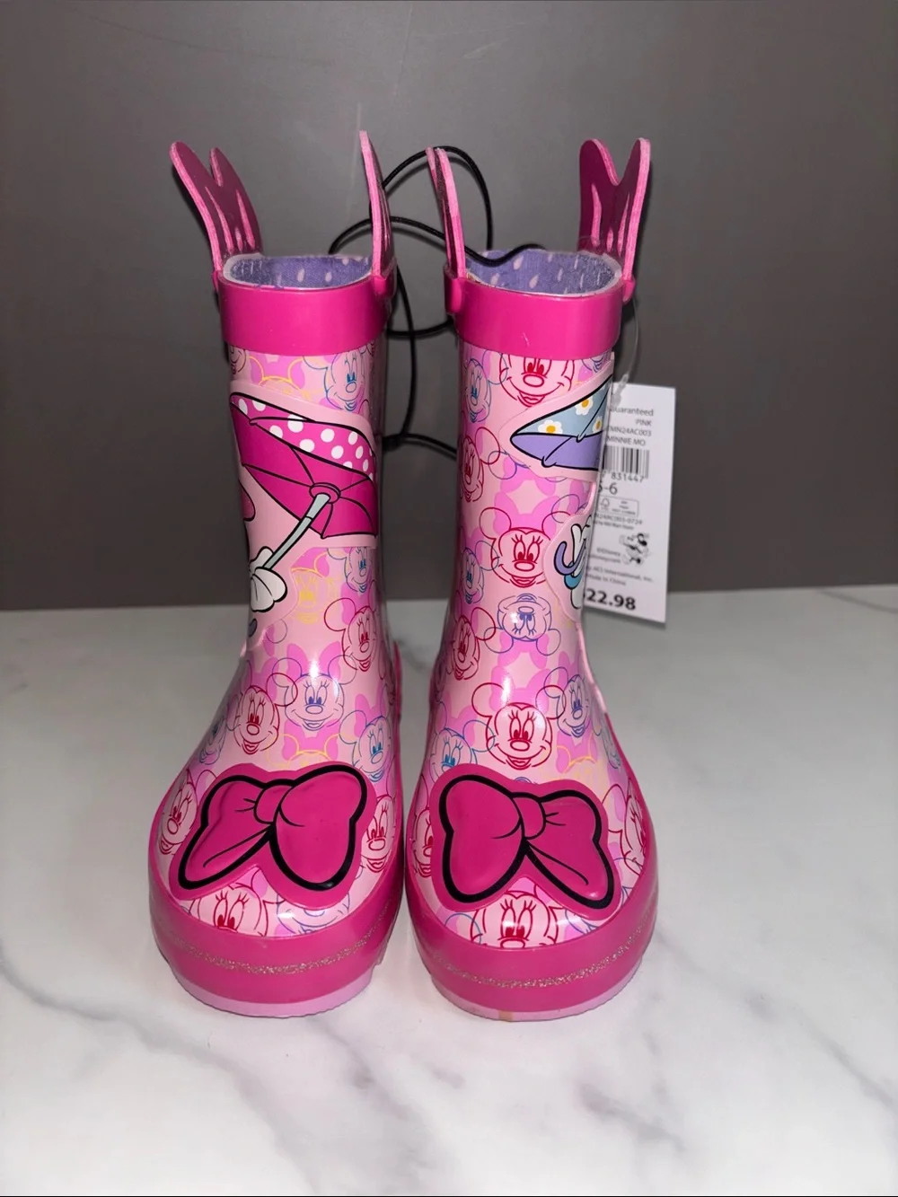 Minnie Mouse Pink Rain Boots